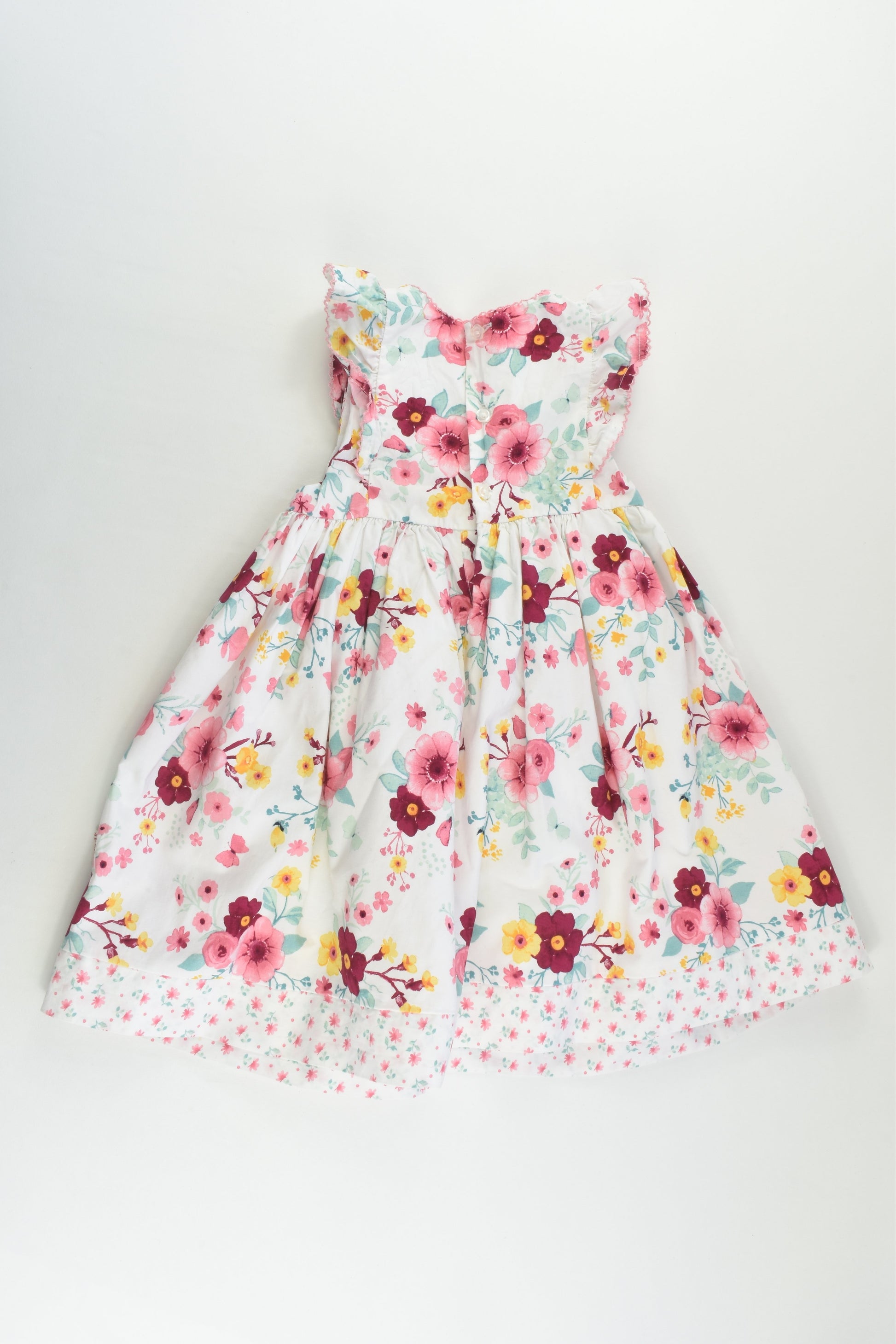 Pumpkin Patch Size 1 (12-18 months) Lined Floral Dress