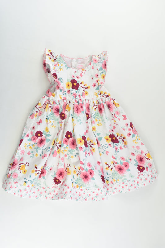 Pumpkin Patch Size 1 (12-18 months) Lined Floral Dress