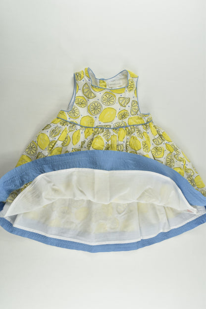 Pumpkin Patch Size 1 (12-18 months) Lined Lemon Dress