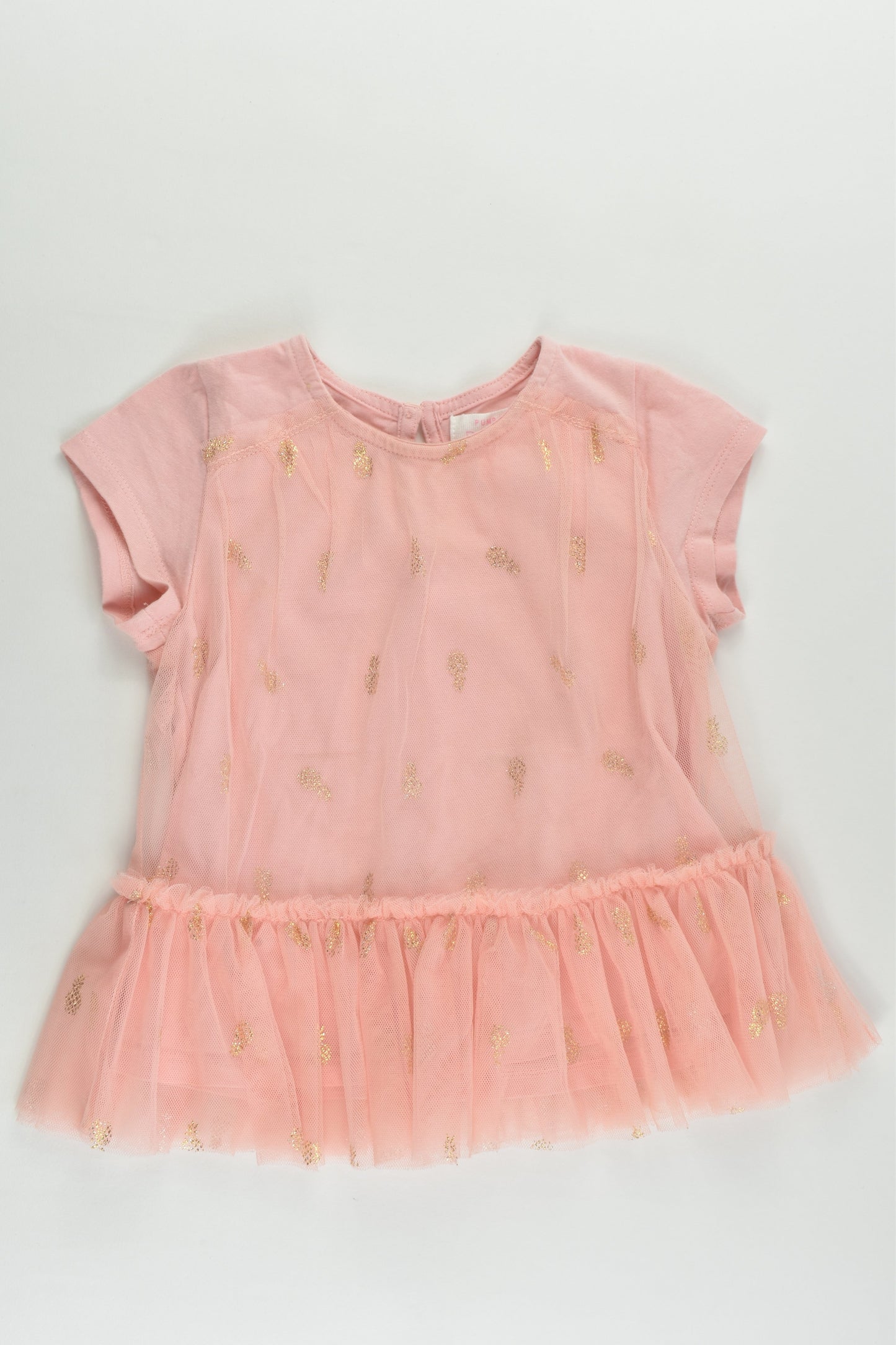 Pumpkin Patch Size 1 (12-18 months) Lined Pineapples Tulle Tunic