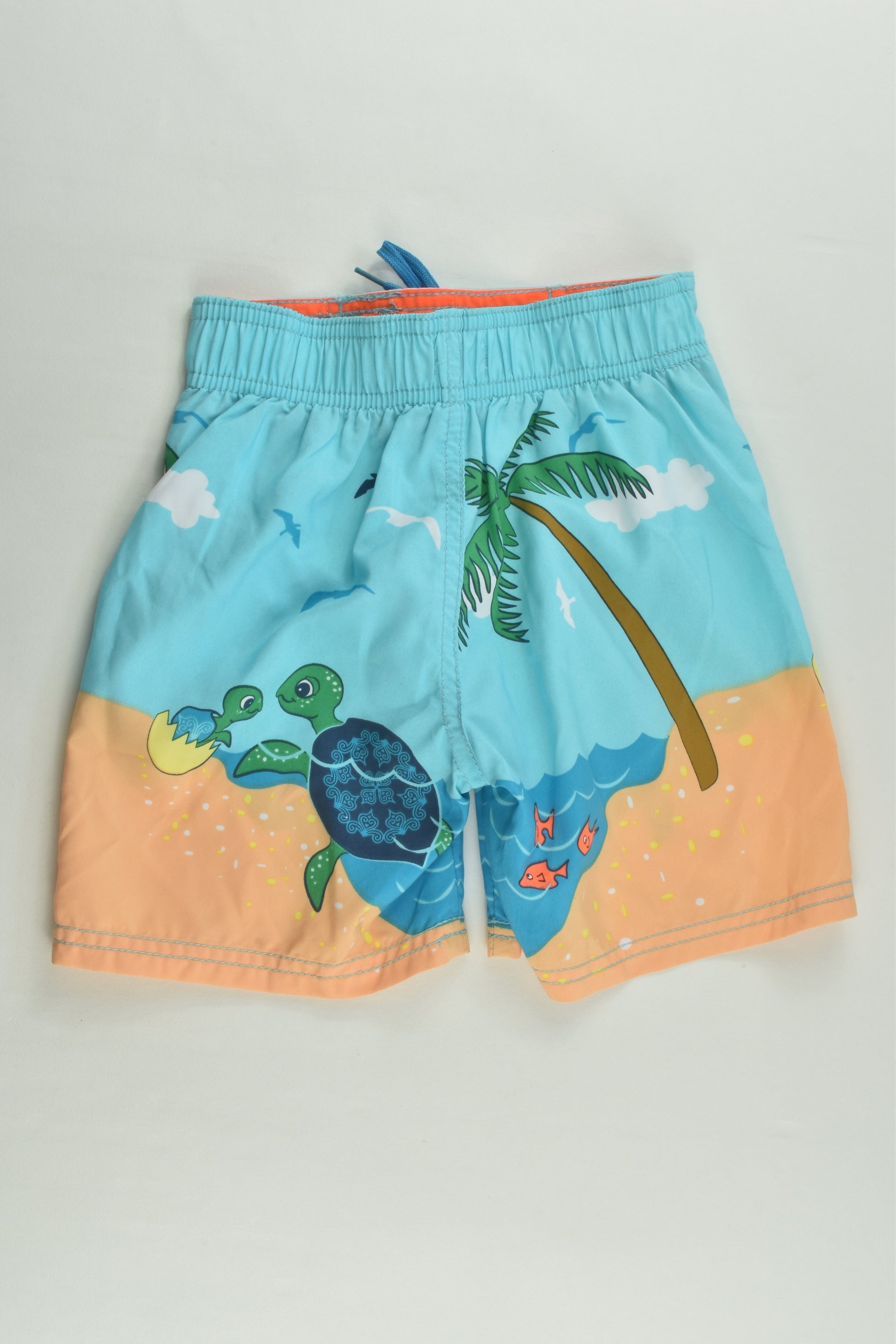 Pumpkin Patch Size 1 (12-18 months) Sea Turtles Board Shorts