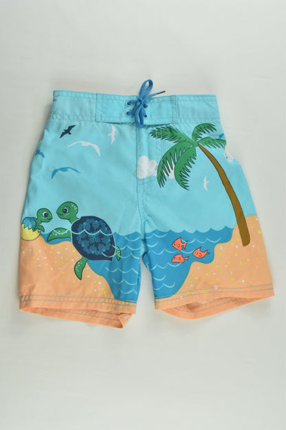 Pumpkin Patch Size 1 (12-18 months) Sea Turtles Board Shorts