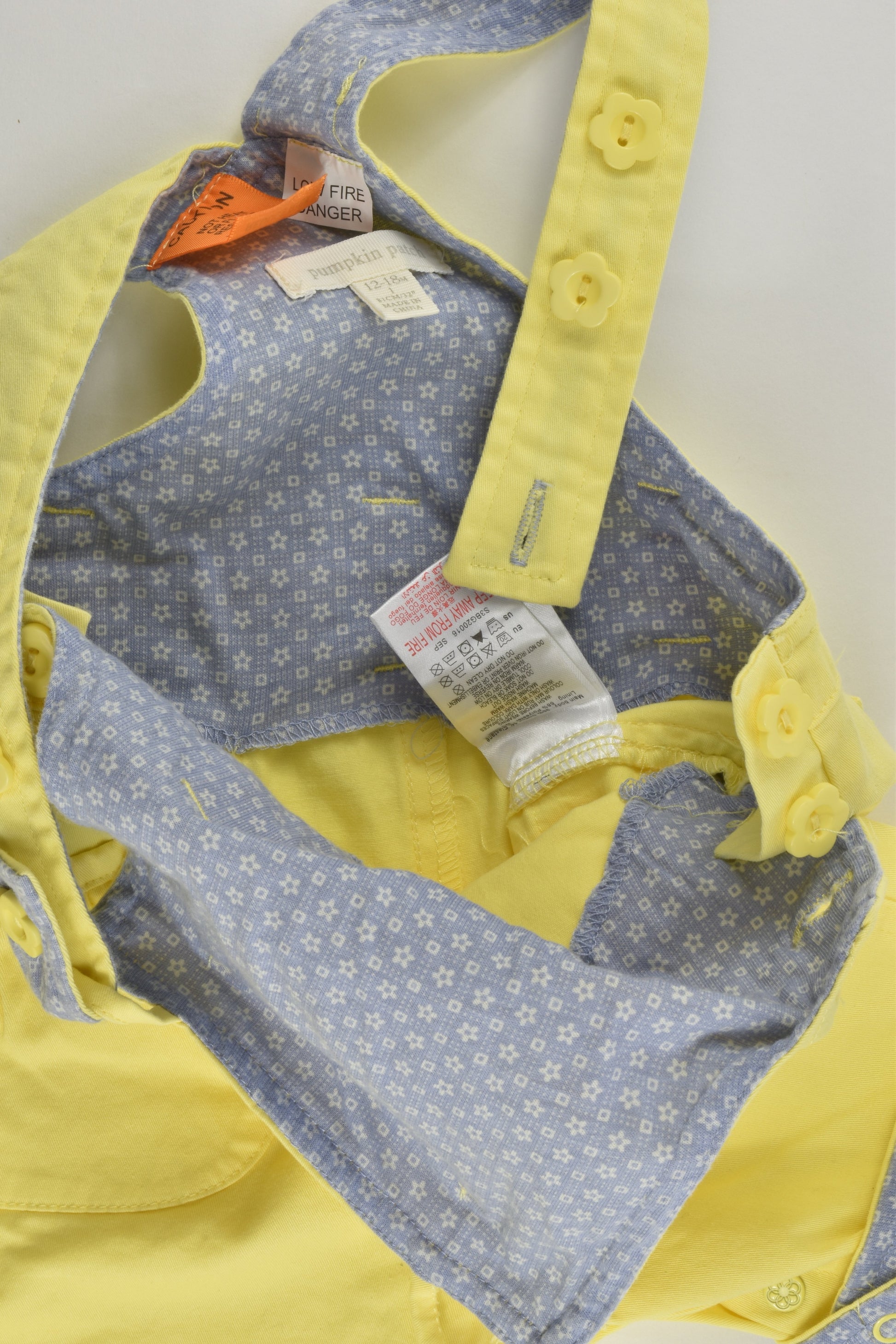Pumpkin Patch Size 1 (12-18 months) Short Overalls