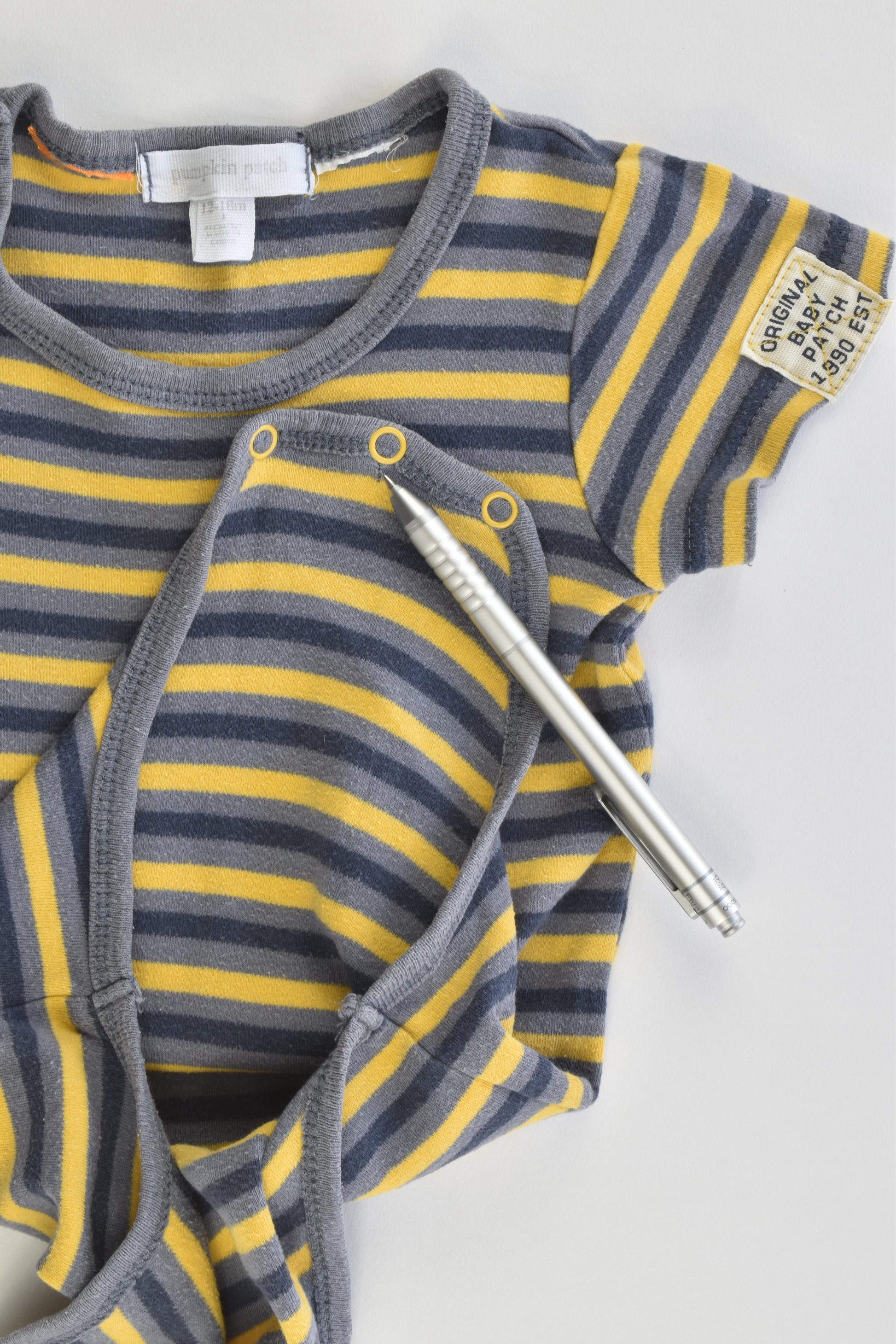 Pumpkin Patch Size 1 (12-18 months) Striped Bodysuit