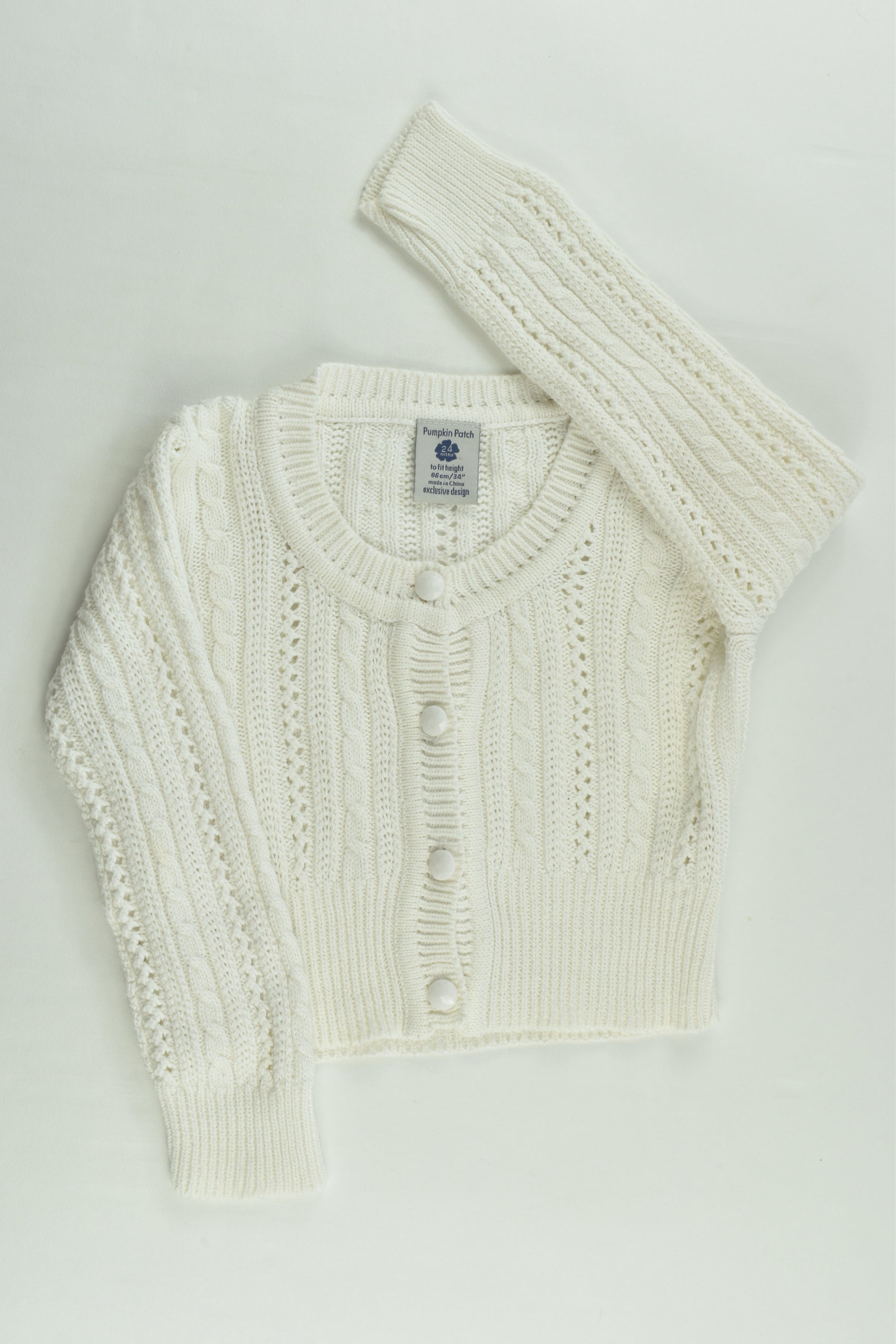 Pumpkin Patch Size 1-2 (24 months, 86 cm) Knitted Cardigan
