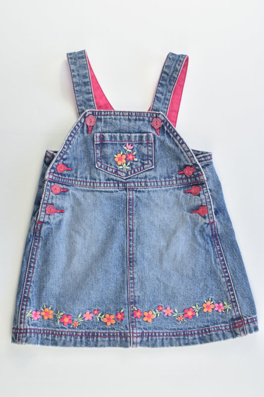 Pumpkin Patch Size 1 (84 cm) Vintage Floral Denim Dress