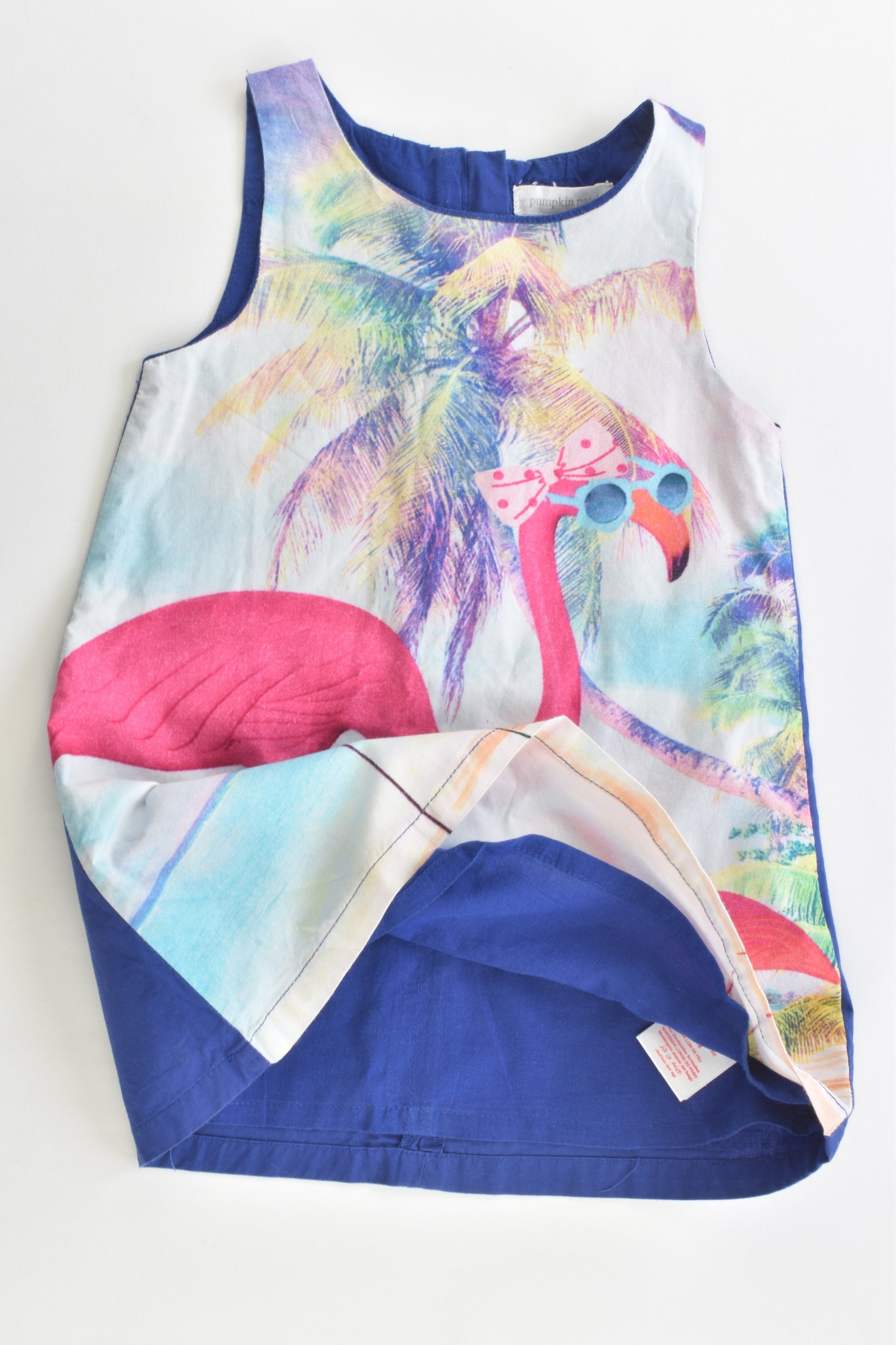 Pumpkin Patch Size 1 Lined Flamingo Dress