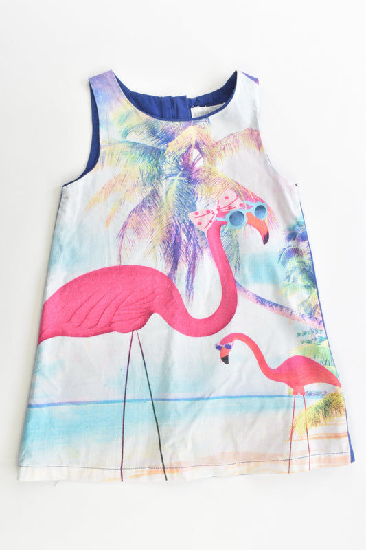 Pumpkin Patch Size 1 Lined Flamingo Dress