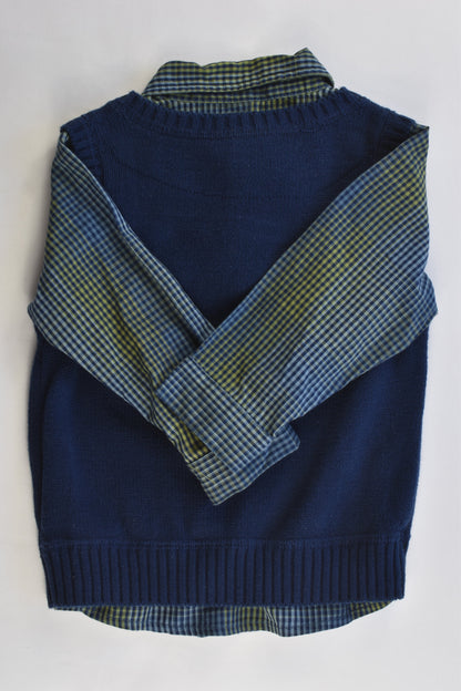 Pumpkin Patch Size 12-18 months Shirt/Knitted Vest