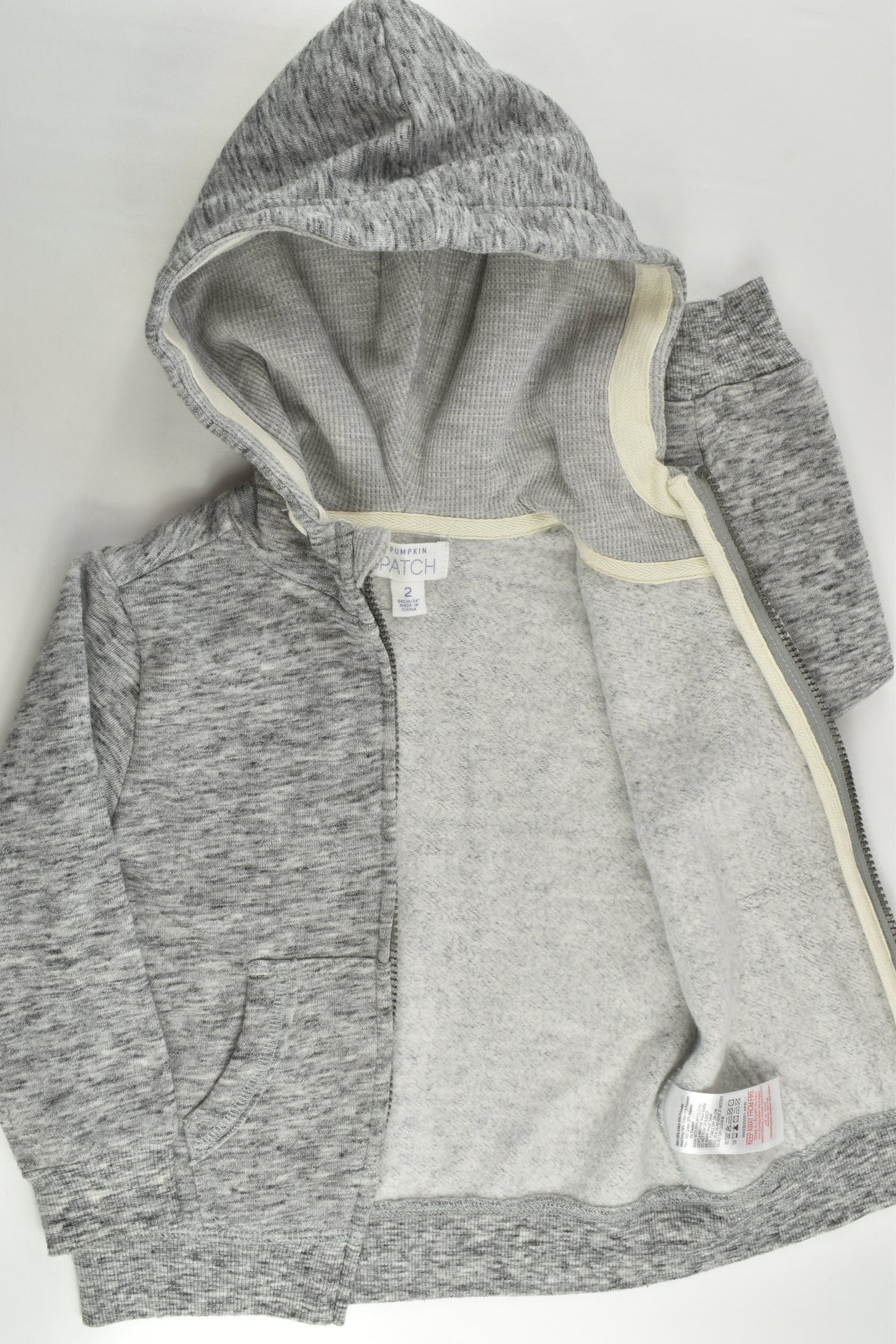 Pumpkin Patch Size 2 Hooded Zip Jumper