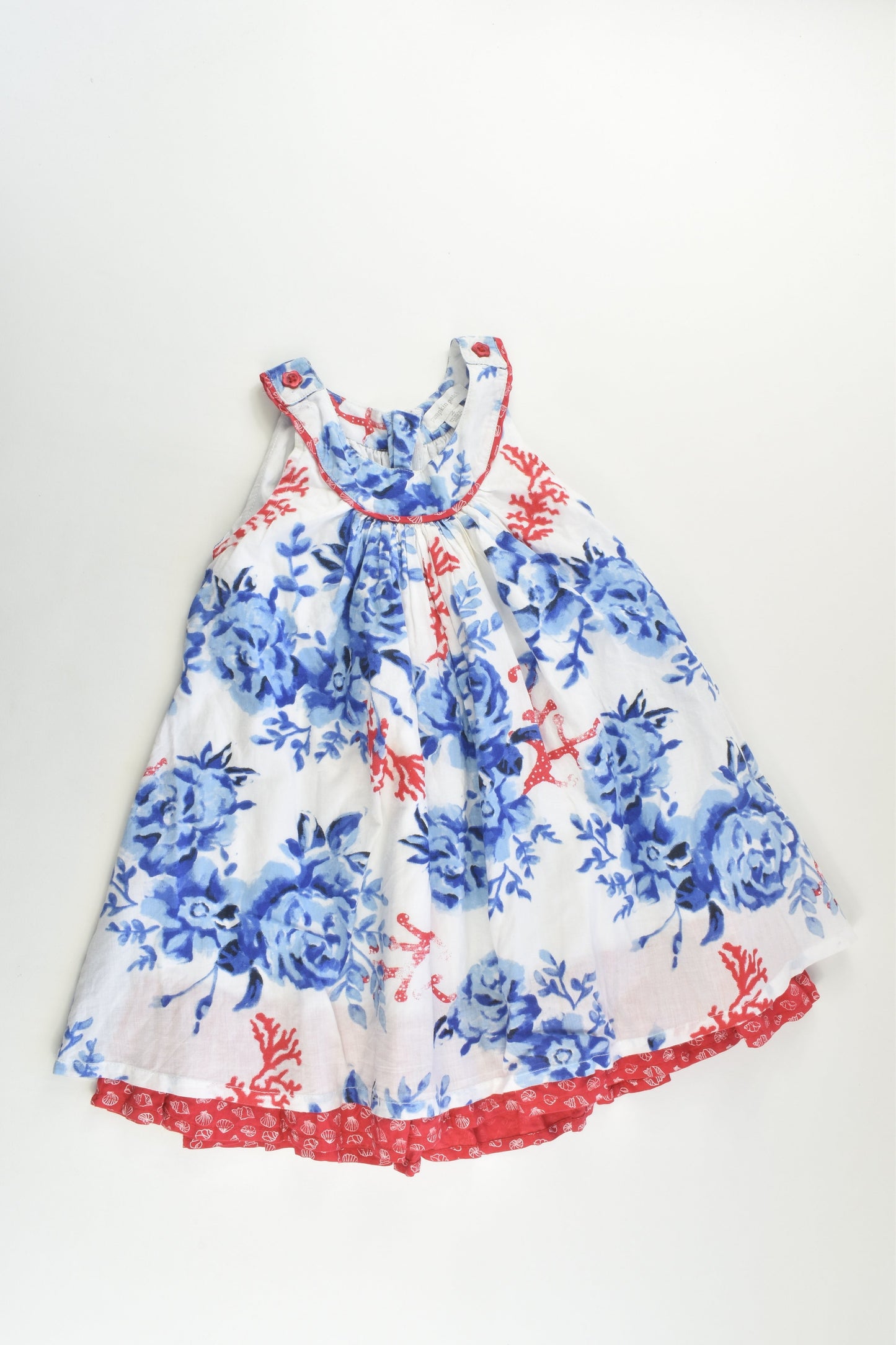 Pumpkin Patch Size 2 Lined Roses and Shells Dress