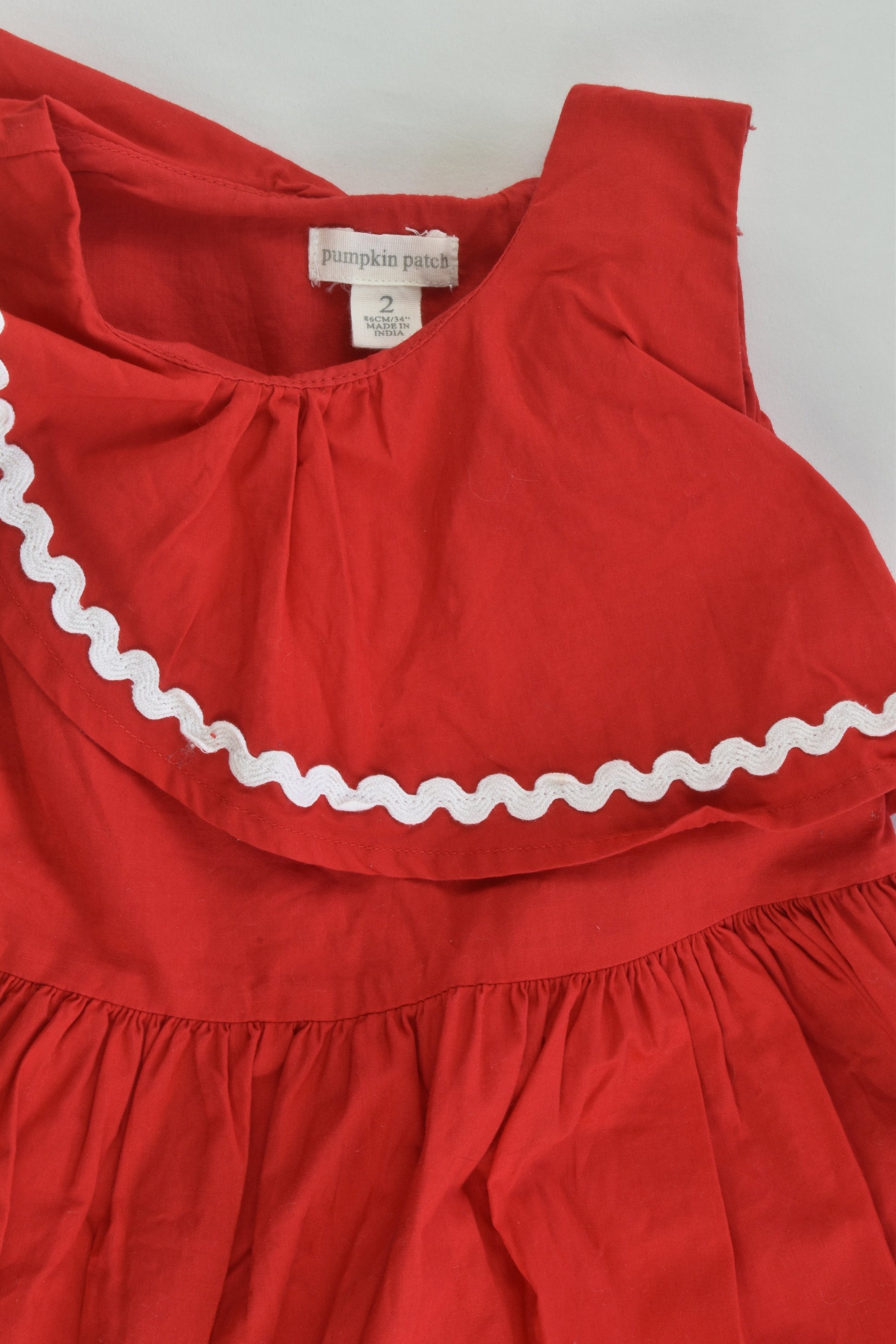 Pumpkin Patch Size 2 Red Tulle Lined Dress