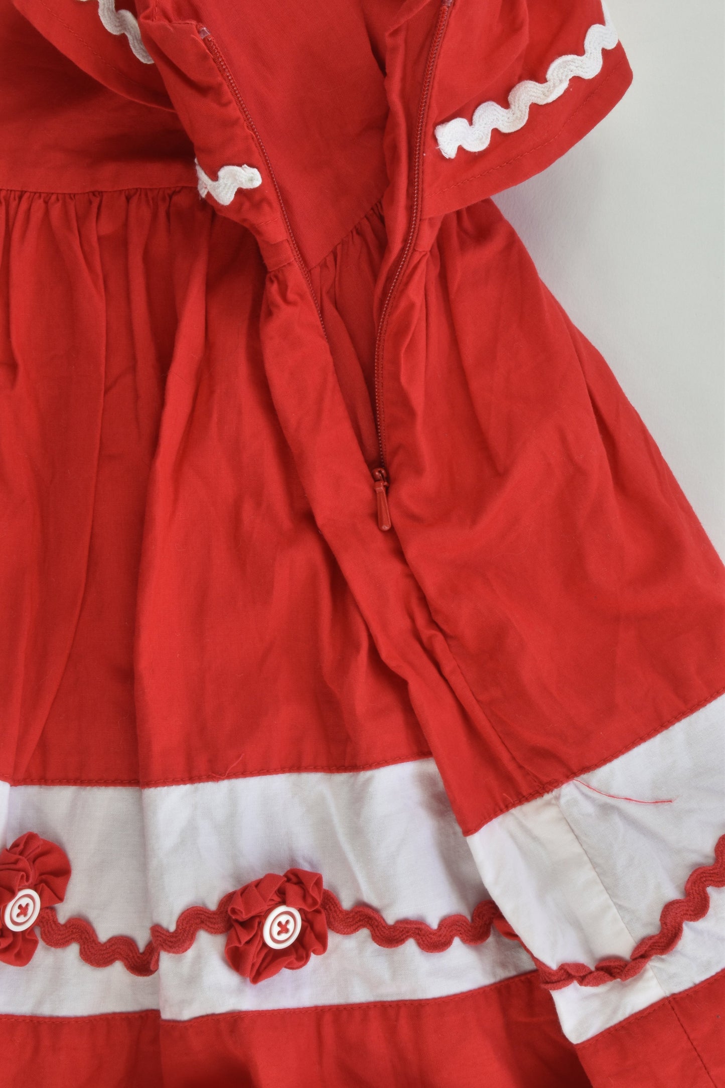 Pumpkin Patch Size 2 Red Tulle Lined Dress