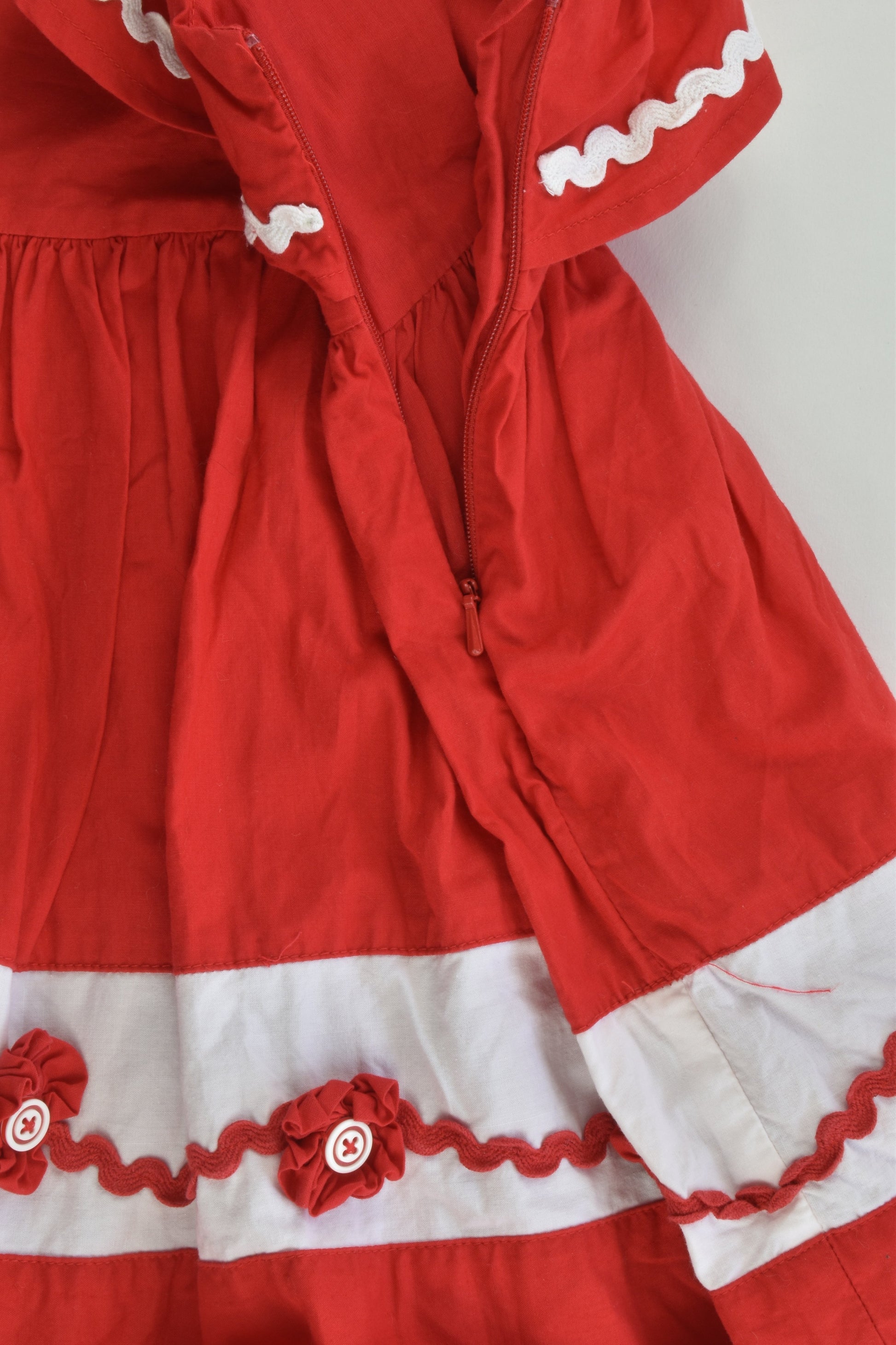 Pumpkin Patch Size 2 Red Tulle Lined Dress