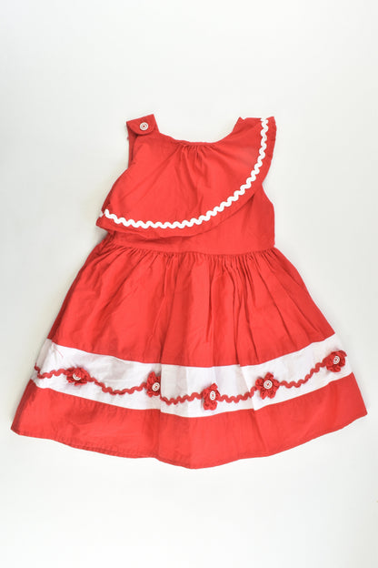 Pumpkin Patch Size 2 Red Tulle Lined Dress