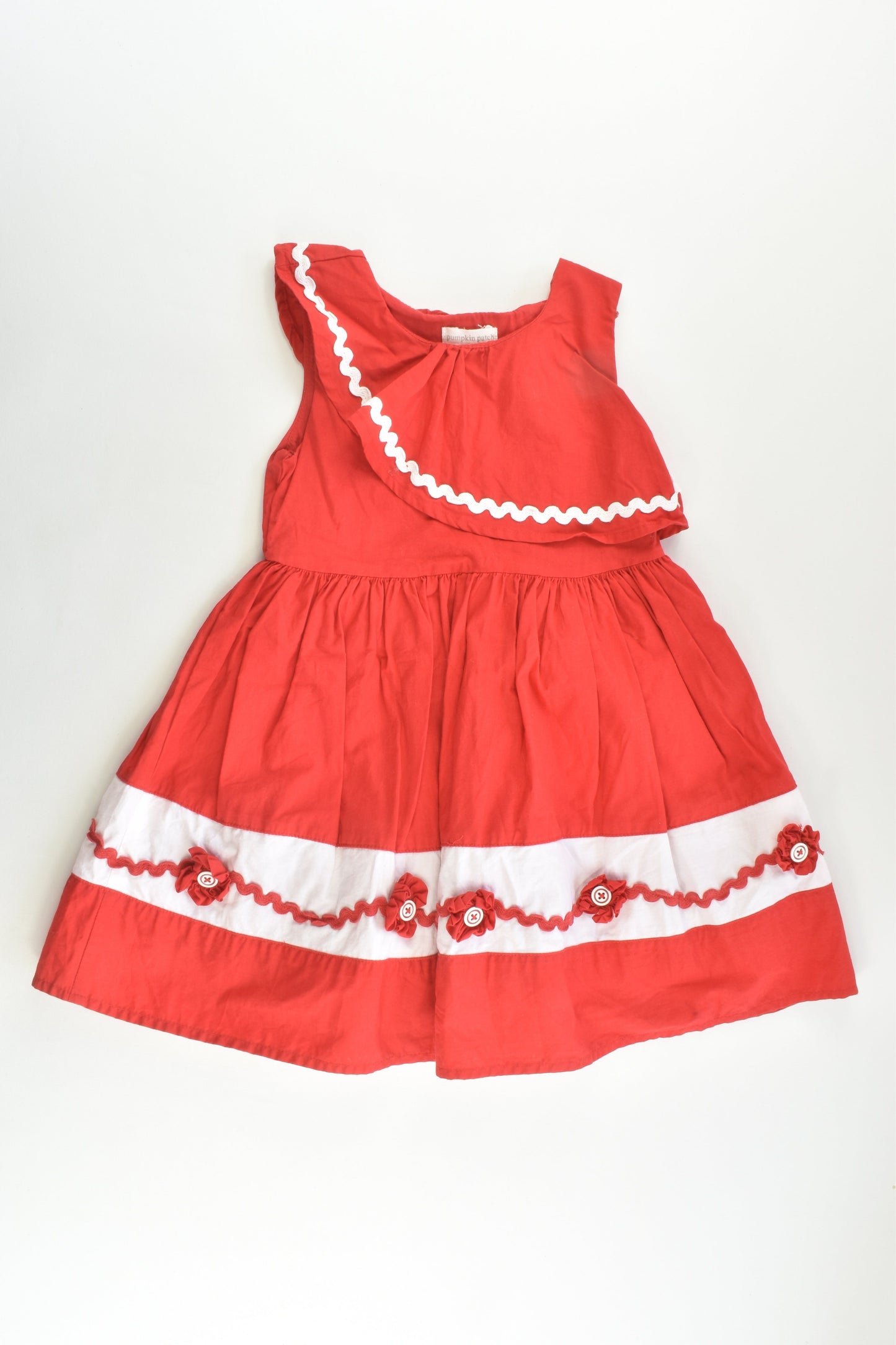 Pumpkin Patch Size 2 Red Tulle Lined Dress