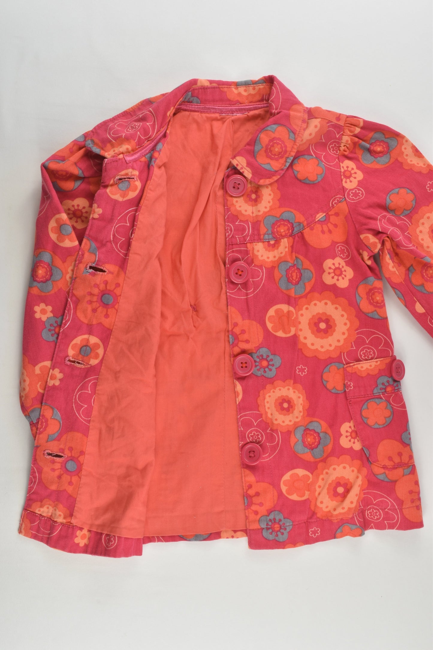 Pumpkin Patch Size 3-4 Lined Floral Jacket