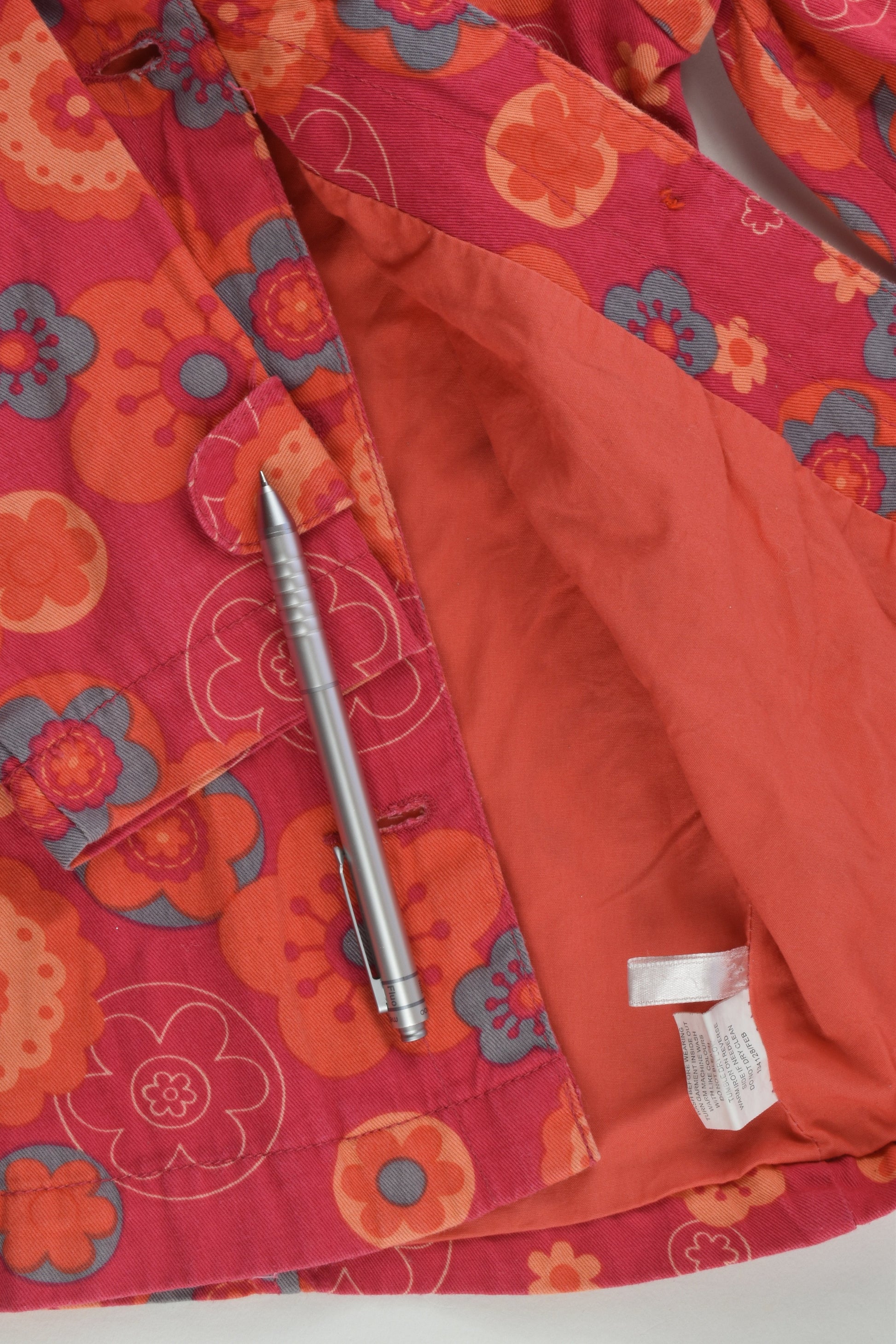 Pumpkin Patch Size 3-4 Lined Floral Jacket