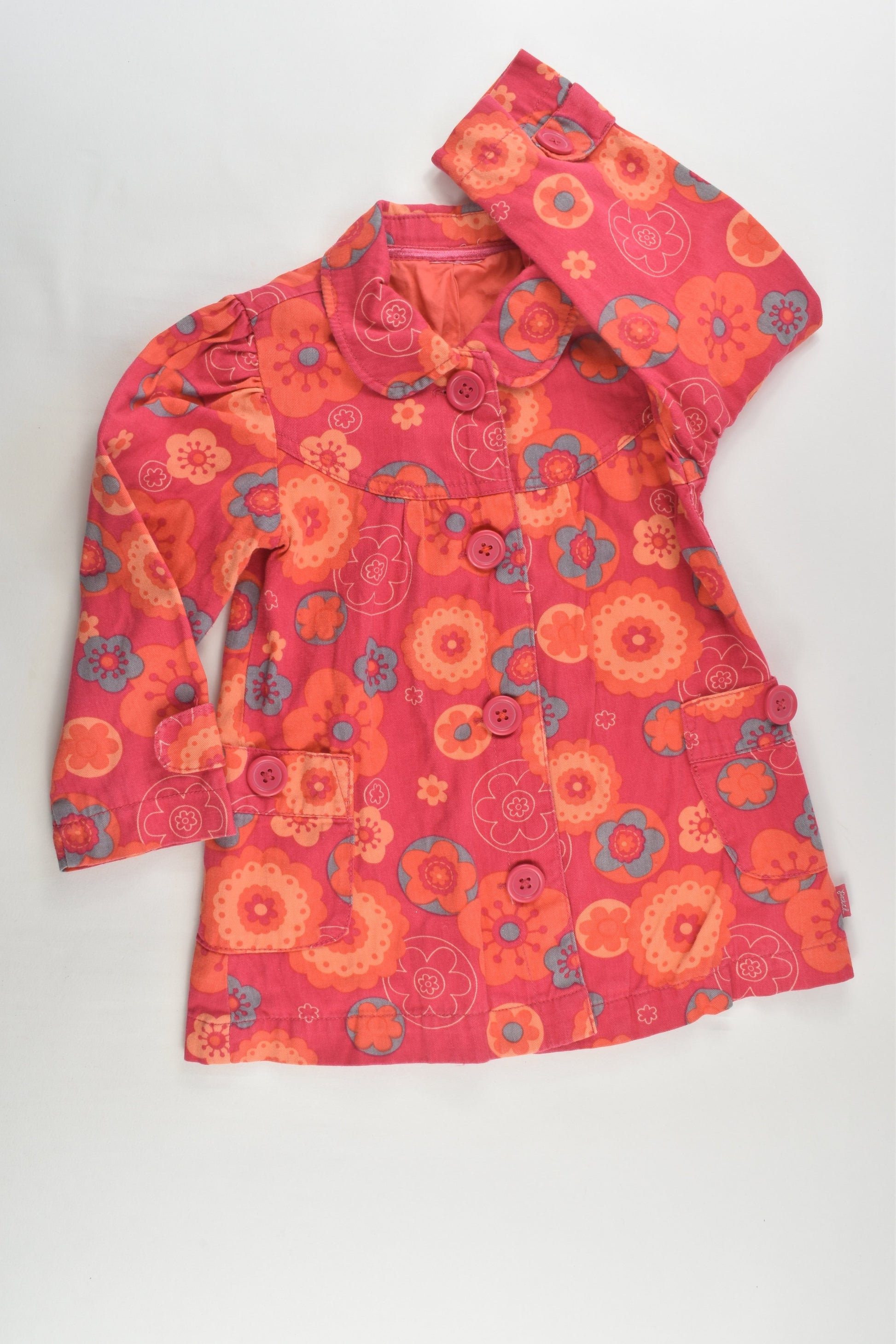 Pumpkin Patch Size 3-4 Lined Floral Jacket