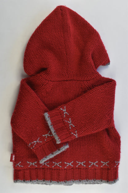 Pumpkin Patch Size 3-6 months (00) Warm Lined Knitted Hooded Jumper