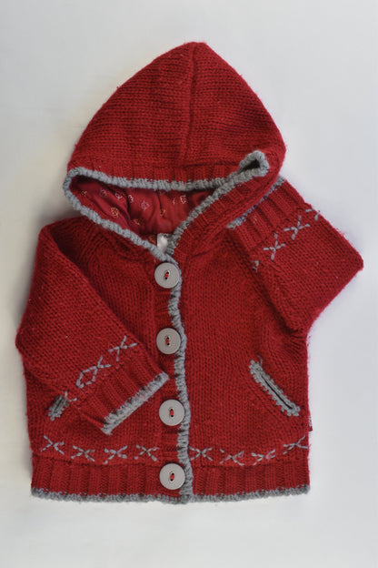 Pumpkin Patch Size 3-6 months (00) Warm Lined Knitted Hooded Jumper