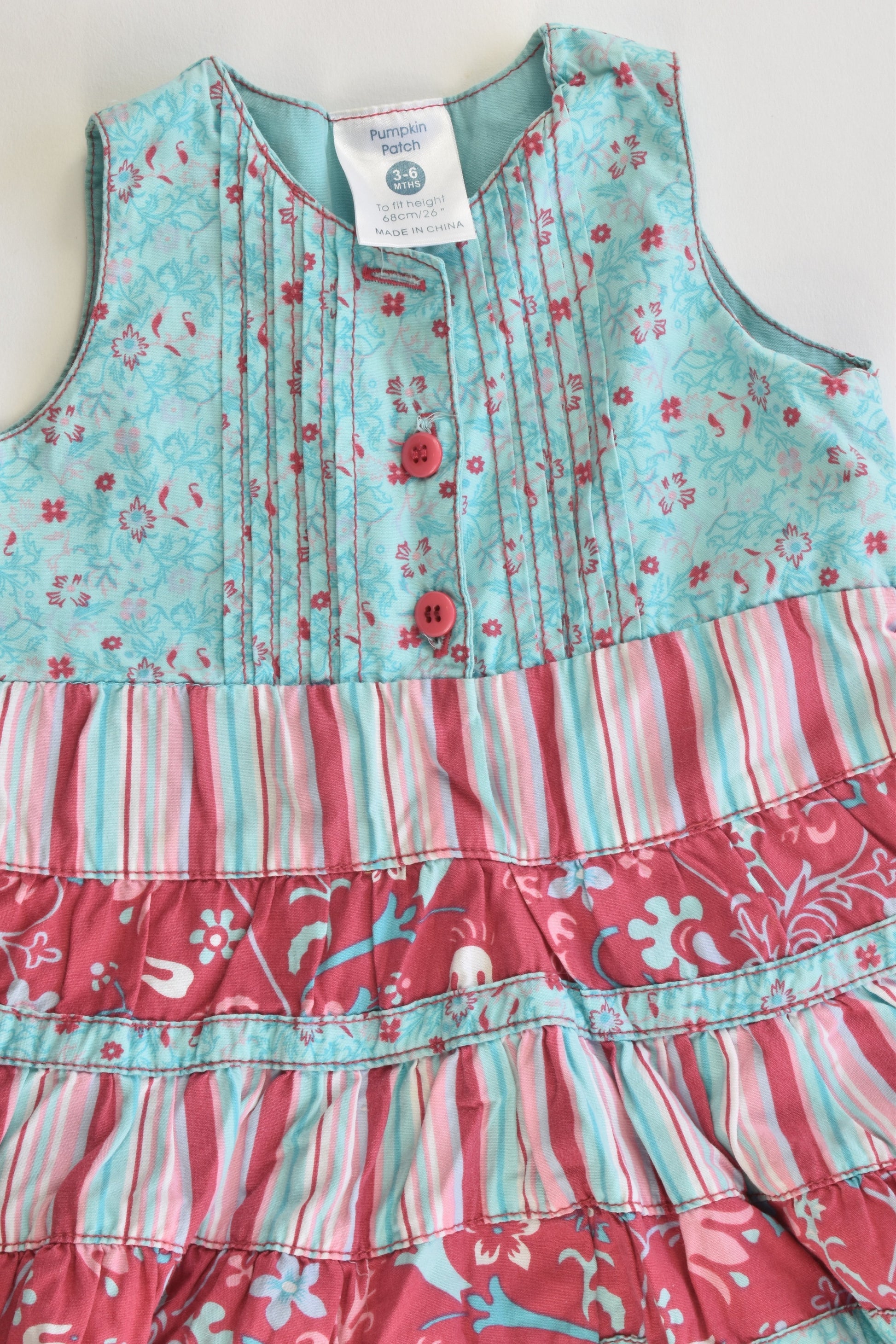 Pumpkin Patch Size 3-6 months Vintage Dress with Bodysuit Underneath