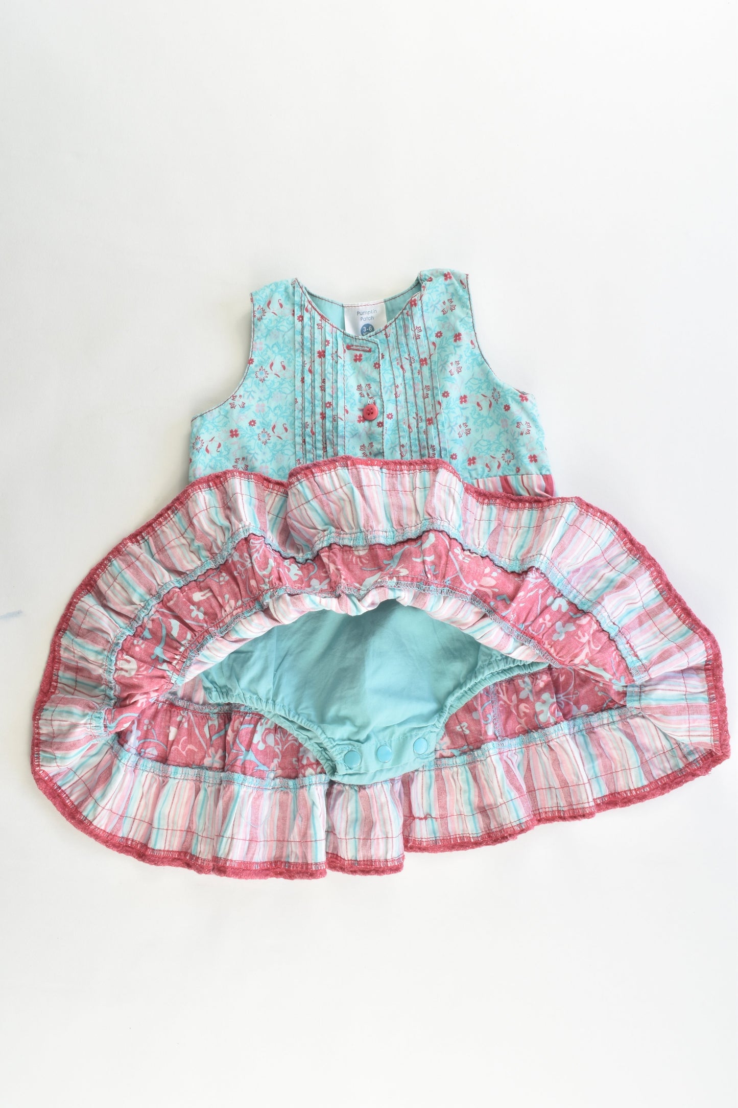 Pumpkin Patch Size 3-6 months Vintage Dress with Bodysuit Underneath