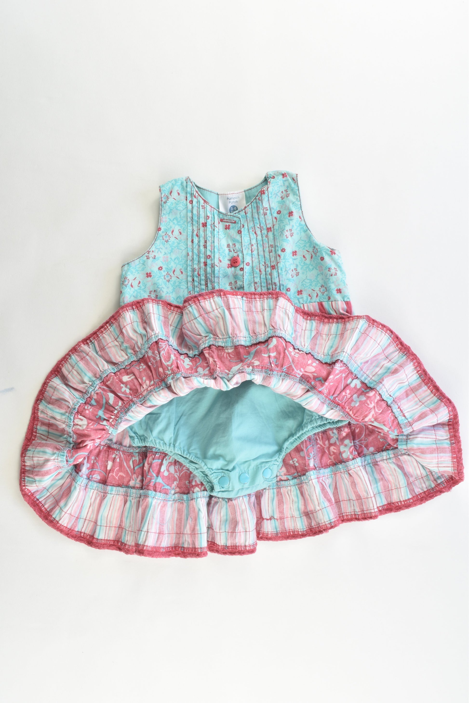 Pumpkin Patch Size 3-6 months Vintage Dress with Bodysuit Underneath