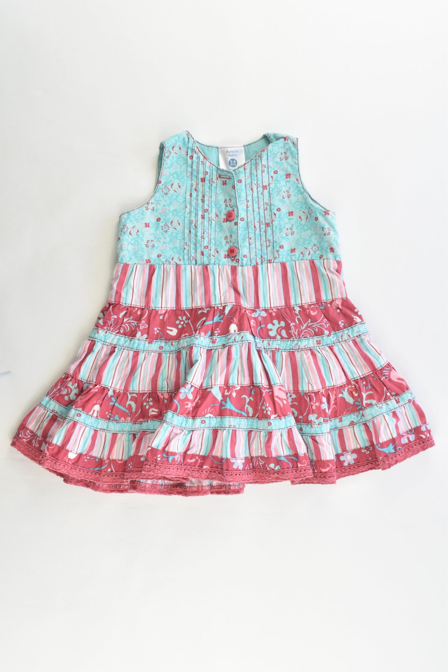 Pumpkin Patch Size 3-6 months Vintage Dress with Bodysuit Underneath
