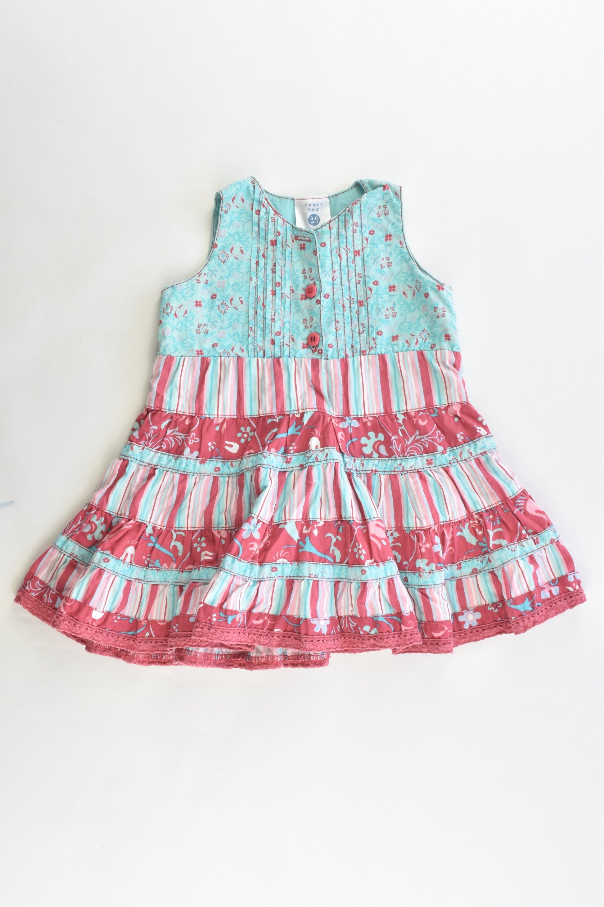 Pumpkin Patch Size 3-6 months Vintage Dress with Bodysuit Underneath