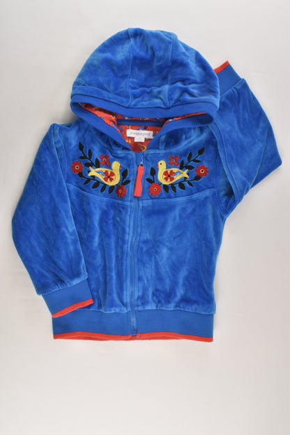 Pumpkin Patch Size 3 Birds and Flowers Embroidery Velour Jumper