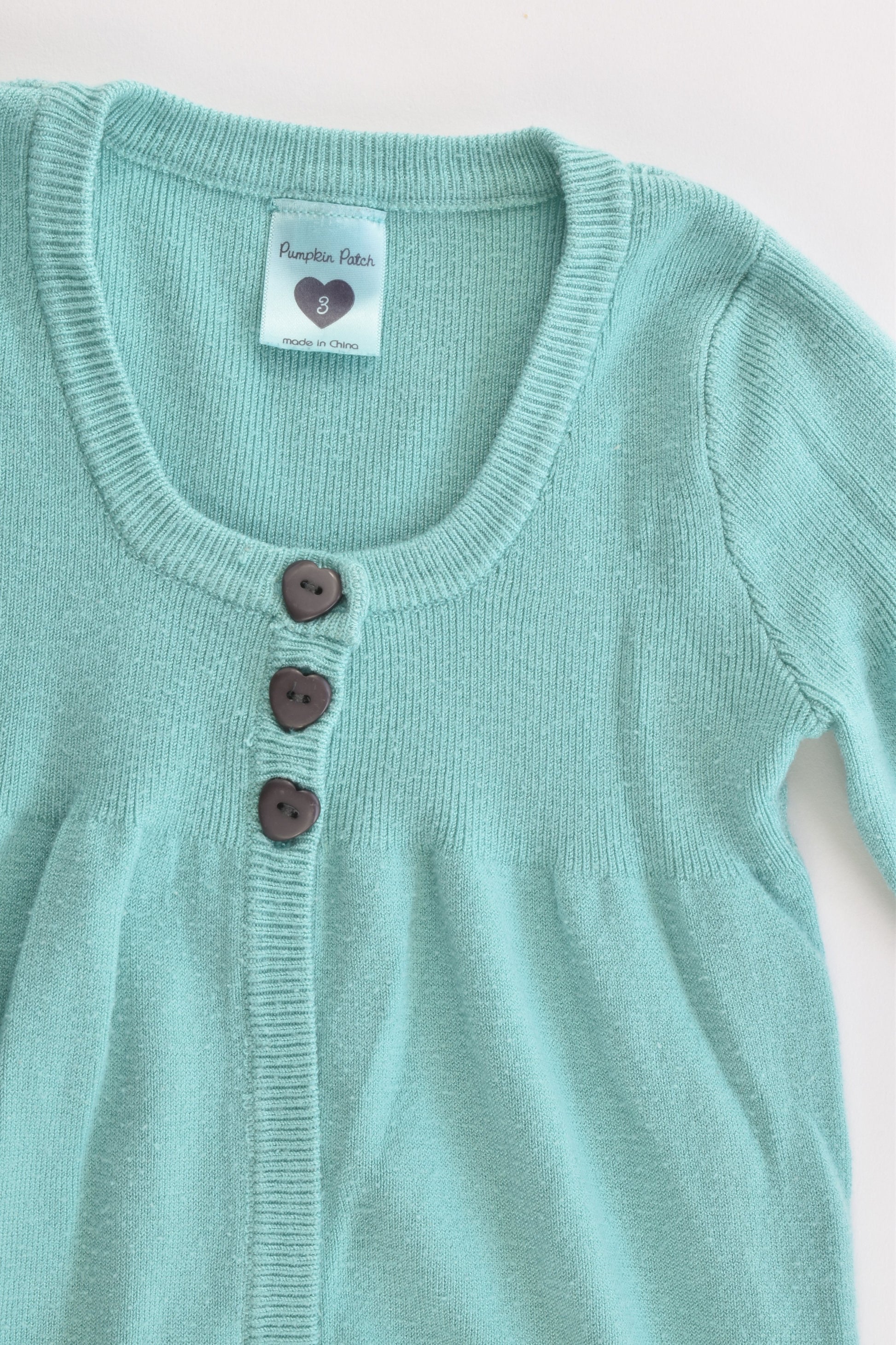 Pumpkin Patch Size 3 Knitted Cardigan with Love Heart Buttons