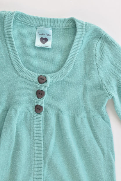 Pumpkin Patch Size 3 Knitted Cardigan with Love Heart Buttons