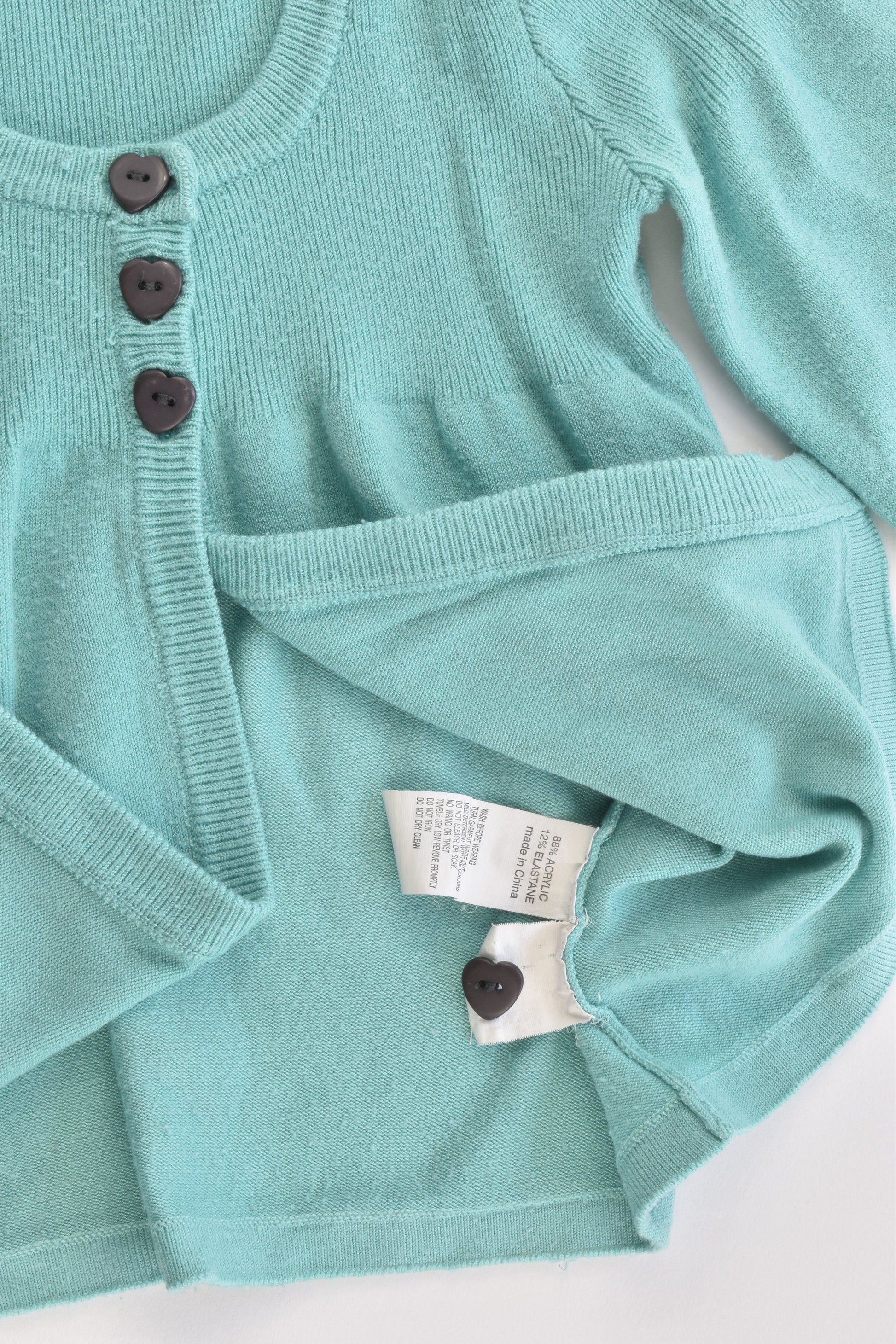 Pumpkin Patch Size 3 Knitted Cardigan with Love Heart Buttons