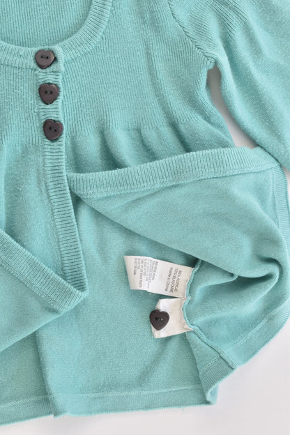 Pumpkin Patch Size 3 Knitted Cardigan with Love Heart Buttons