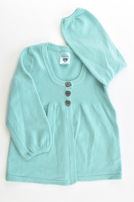 Pumpkin Patch Size 3 Knitted Cardigan with Love Heart Buttons