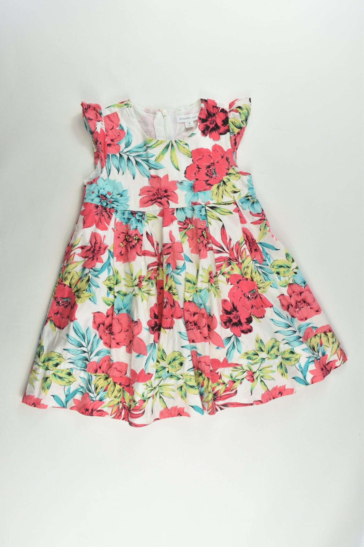 Pumpkin Patch Size 3 Lined Floral Dress