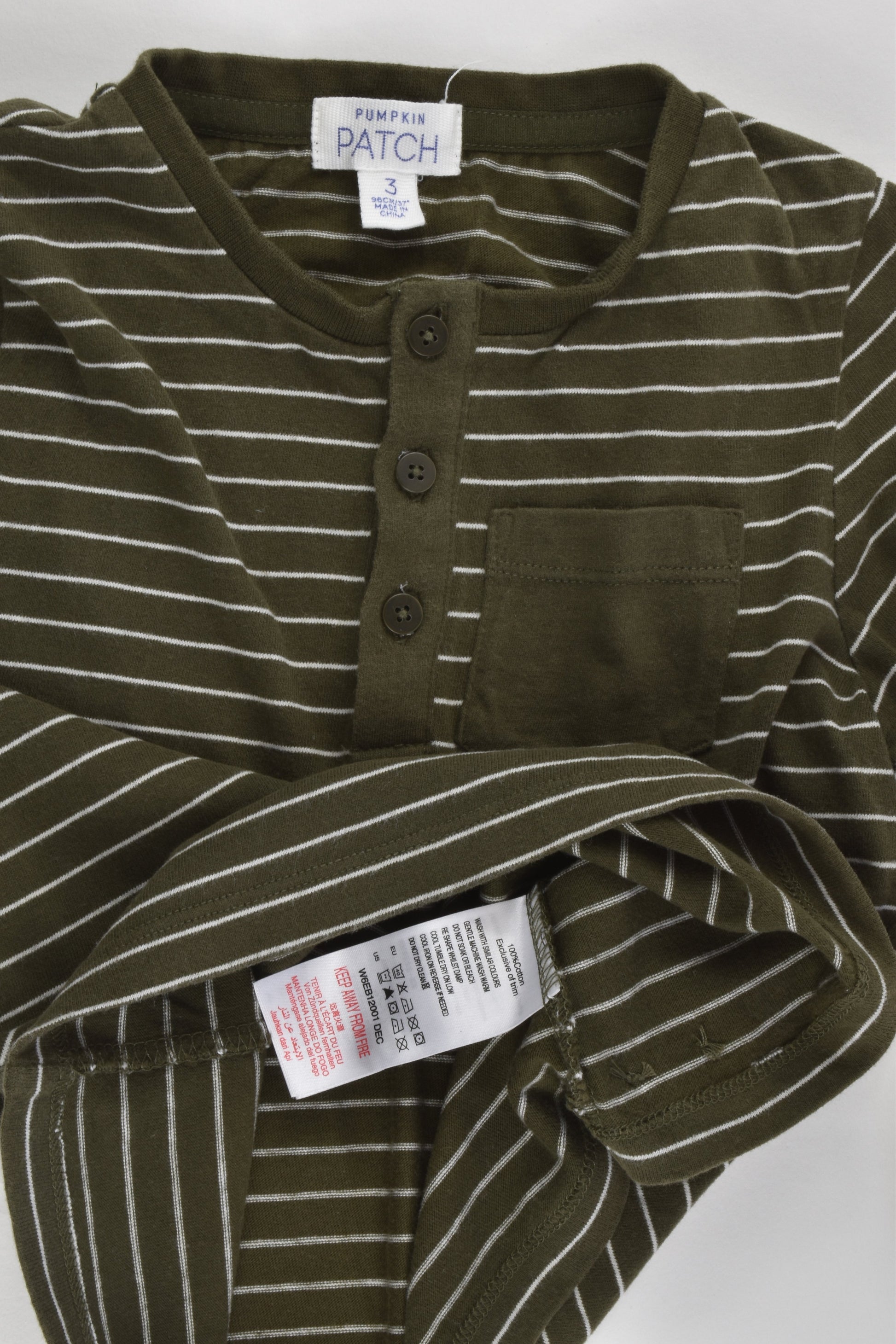 Pumpkin Patch Size 3 Striped Top