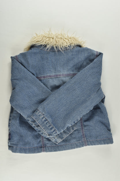 Pumpkin Patch Size 4 Fleece Lined Denim Jacket