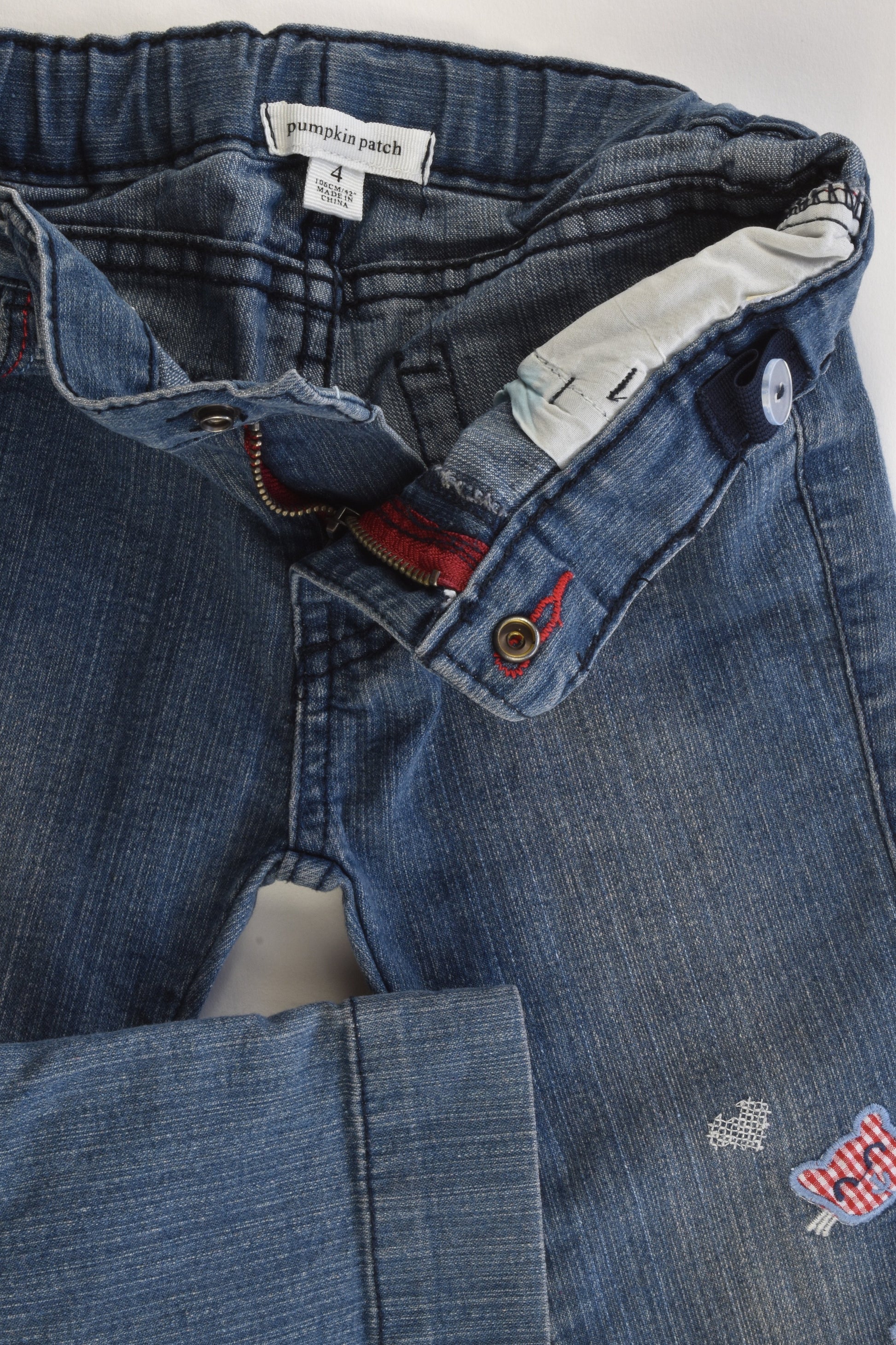 Pumpkin Patch Size 4 Stretchy Kitty Denim Capri Pants