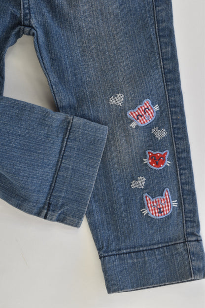 Pumpkin Patch Size 4 Stretchy Kitty Denim Capri Pants