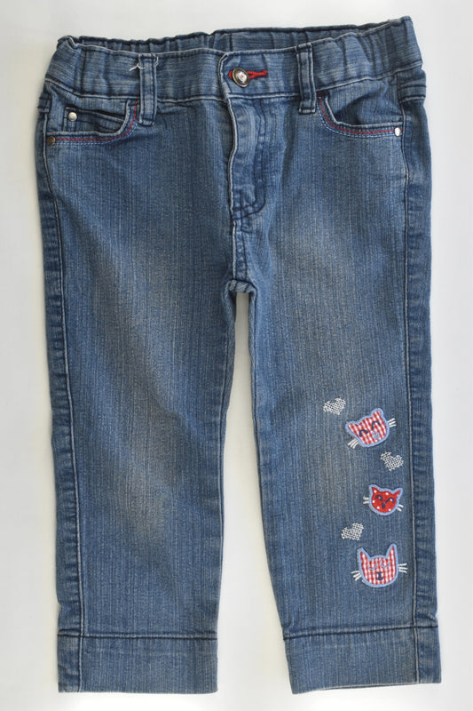 Pumpkin Patch Size 4 Stretchy Kitty Denim Capri Pants