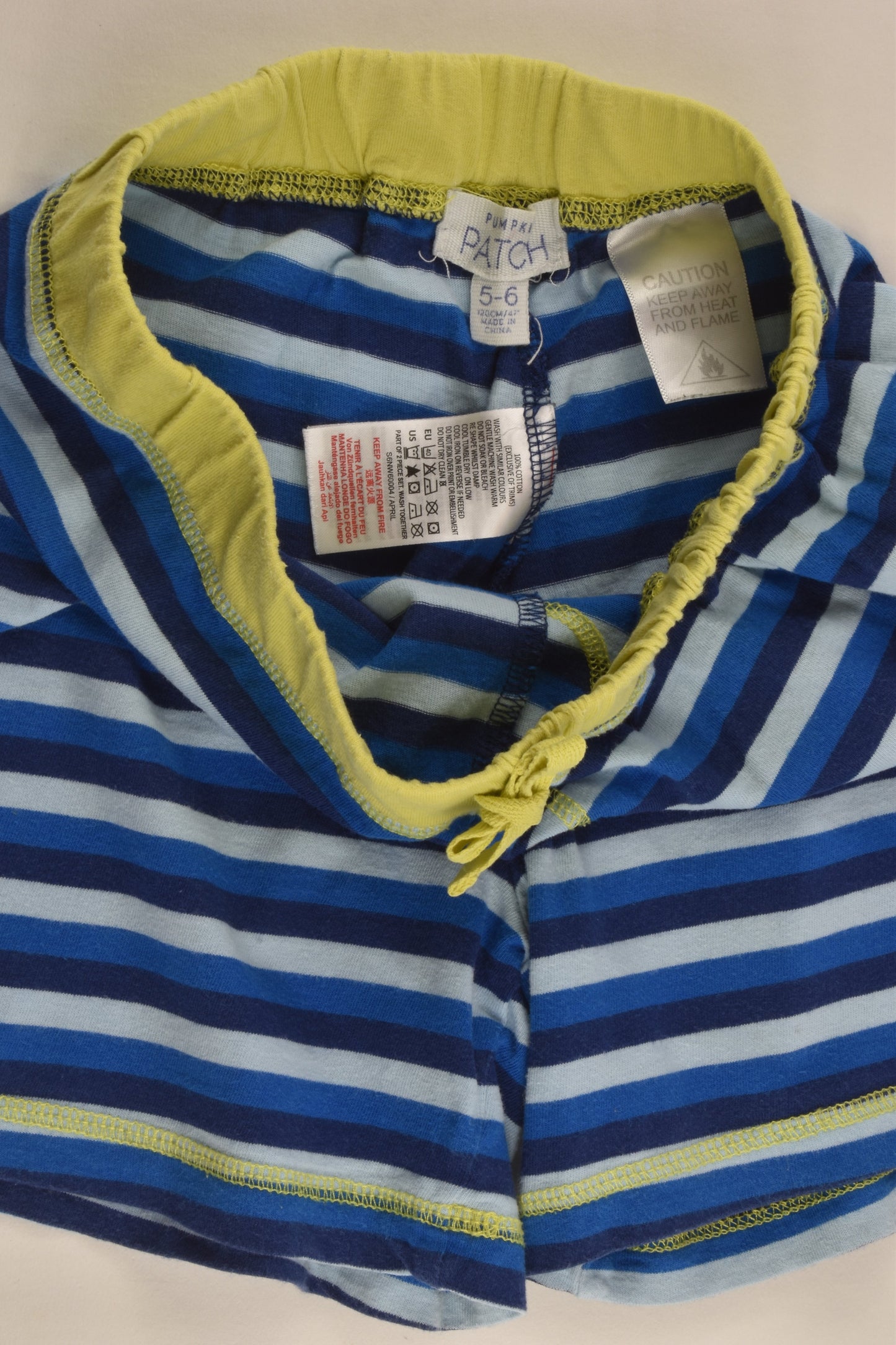Pumpkin Patch Size 5-6 Striped Short Pyjamas