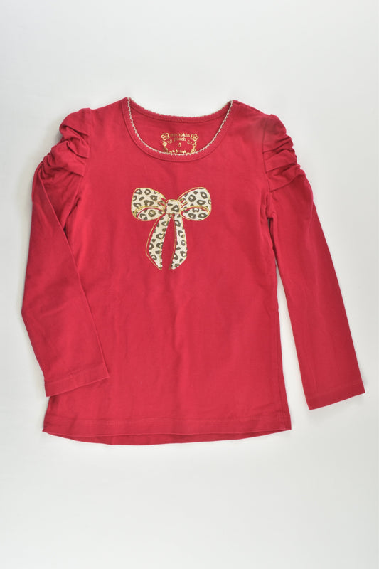 Pumpkin Patch Size 5 Leopard Bow Top