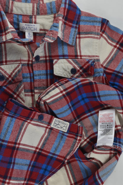 Pumpkin Patch Size 6 Checked Casual Winter Shirt