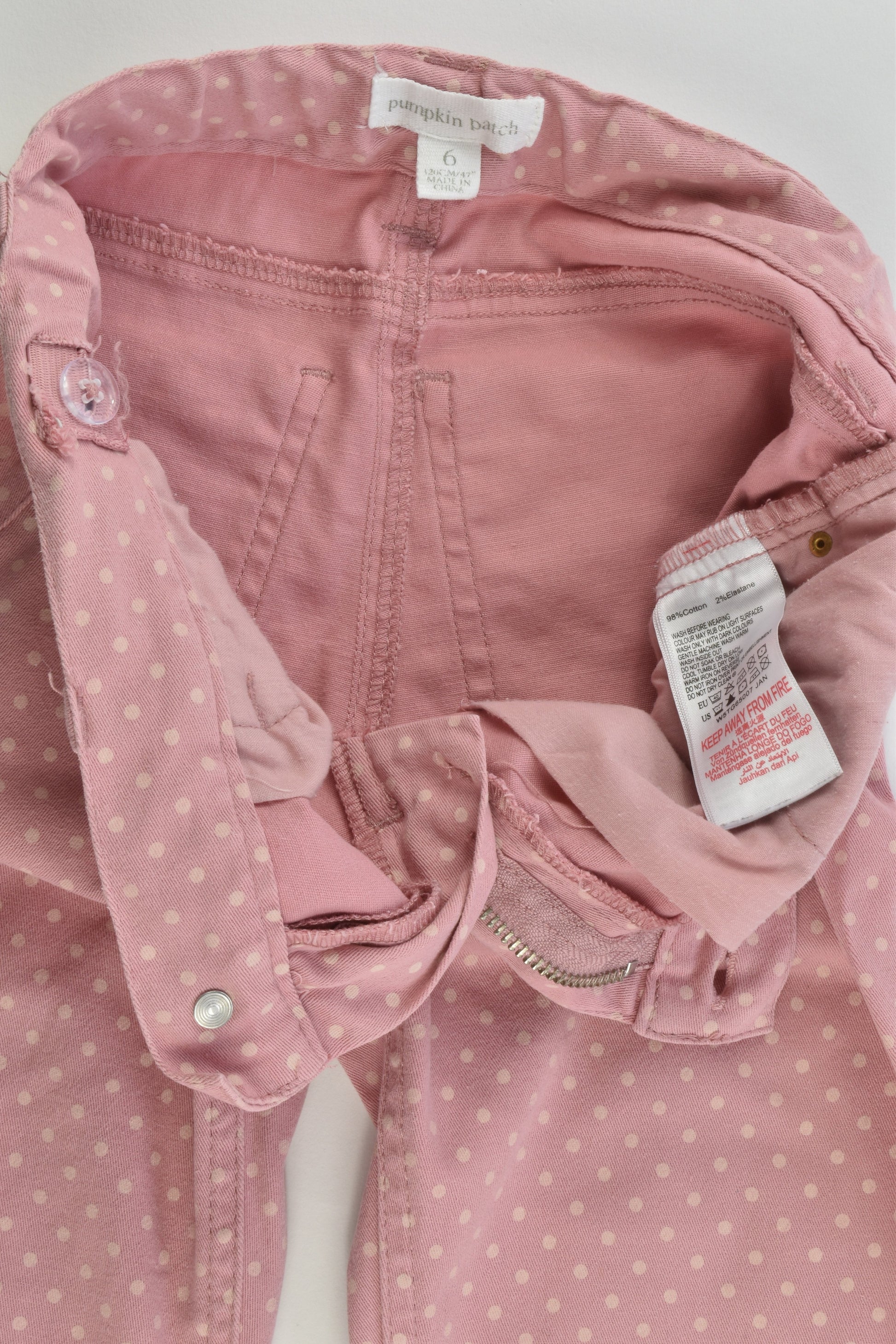 Pumpkin Patch Size 6 Dotted Stretchy Pants