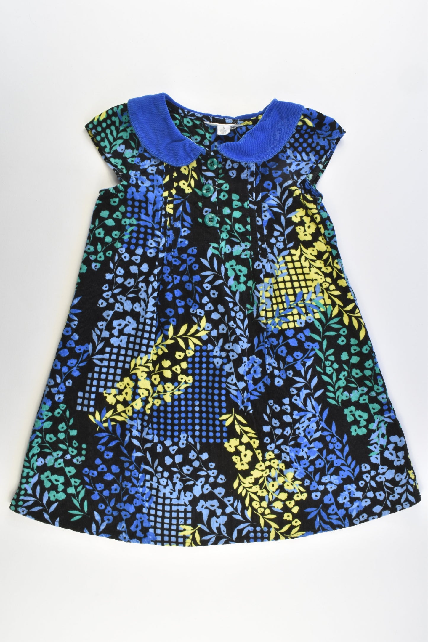 Pumpkin Patch Size 6 Floral Collared Soft Cord Dress