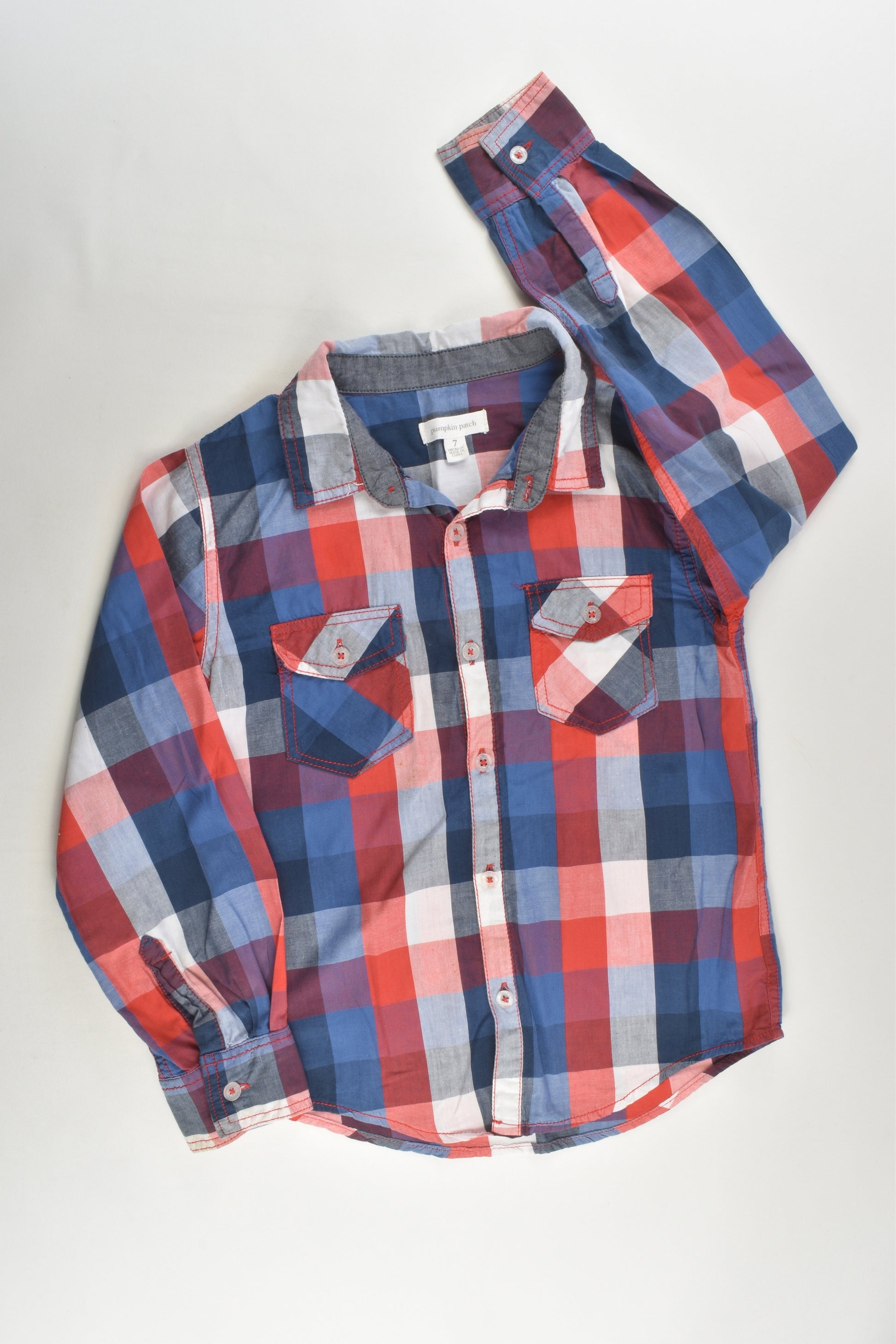 Pumpkin Patch Size 7 Checked Shirt