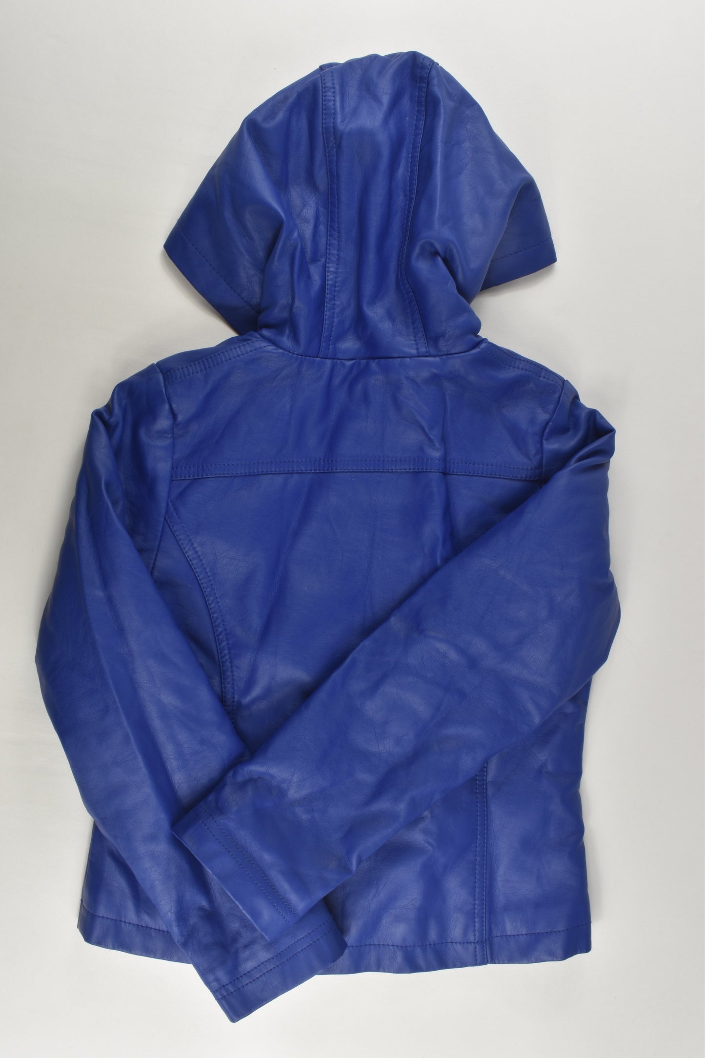 Pumpkin Patch Size 7 Fleece Lined Hooded Leather-like Jacket