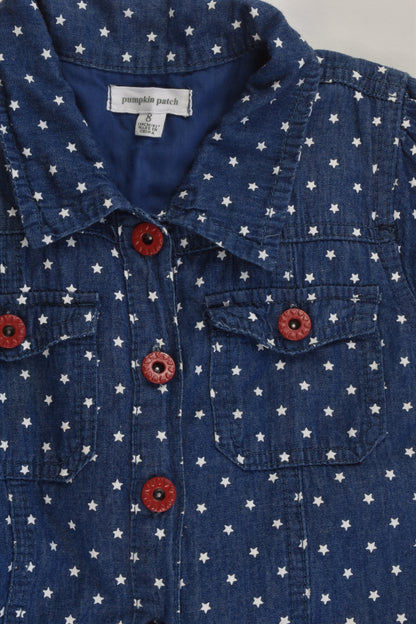 Pumpkin Patch Size 8 Lined Stars Denim Dress